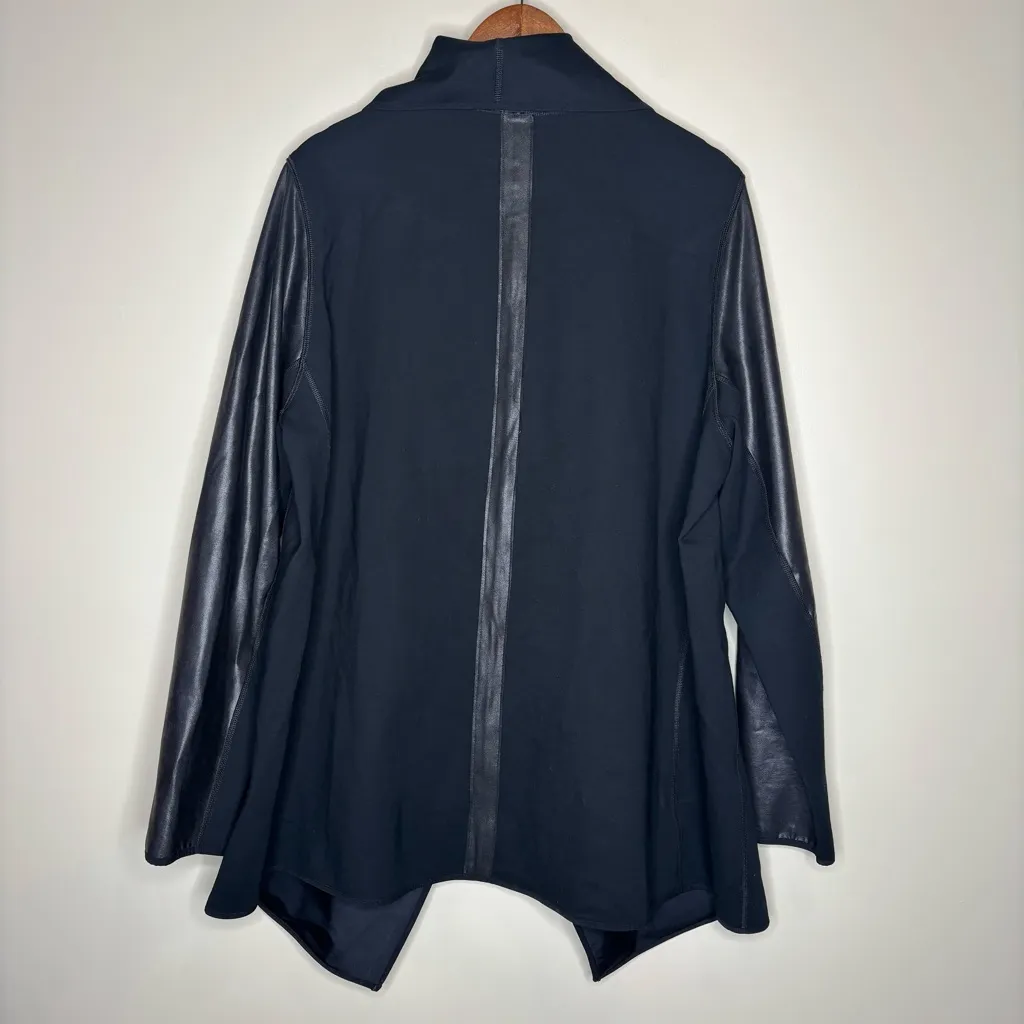 Spanx  Drape Front Faux Leather Jacket - Image 10