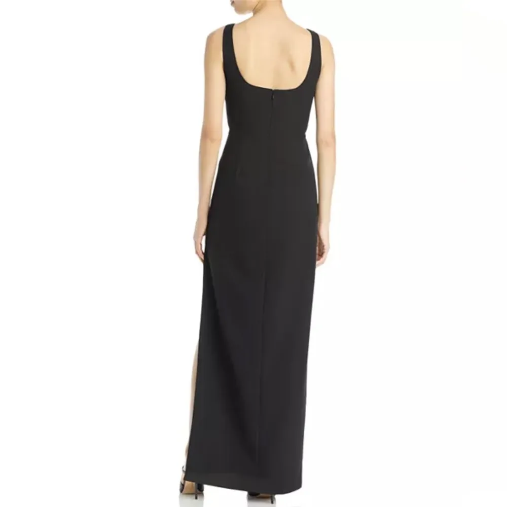 Aidan Scoop Neck Gown with CutOuts in Black, Size 8 New w/Tag $195 - Image 3