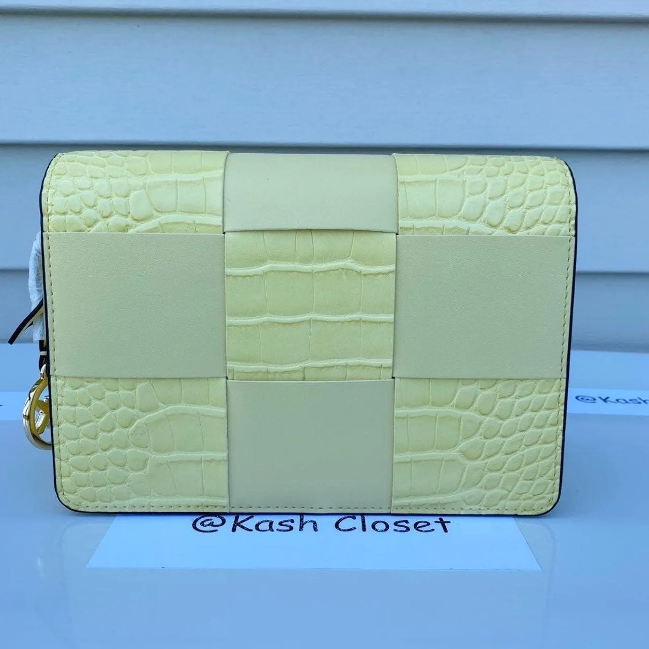 Michael Kors Buttercup Yellow Mercer Small Clutch Purse Crossbody - Image 6