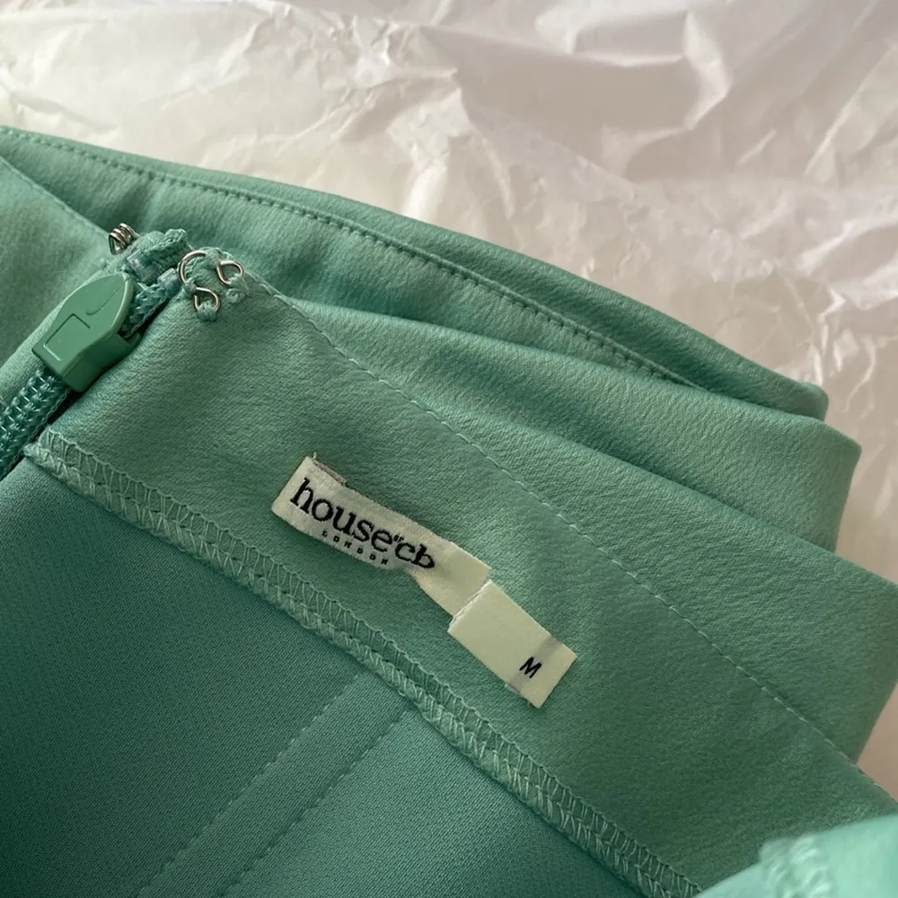 House of CB Jasmine JADE DRAPED STRAPLESS CORSET DRESS aqua teal NWOT size M - Image 7