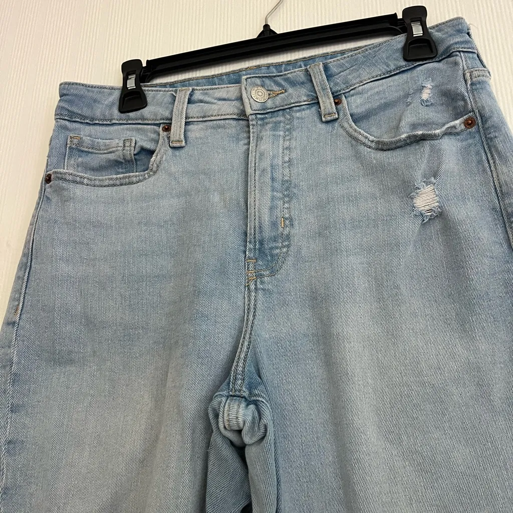 Old Navy Light Blue High Rise Distressed Jeans - Image 3