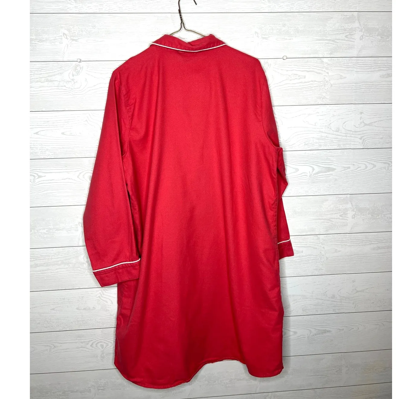 L.L. Bean VTG 90's pink flannel nightshirt Size Large Petite - Image 2
