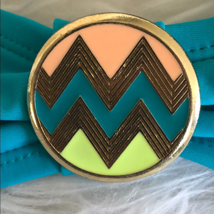 Turquoise‎ halter bikini top - Image 4