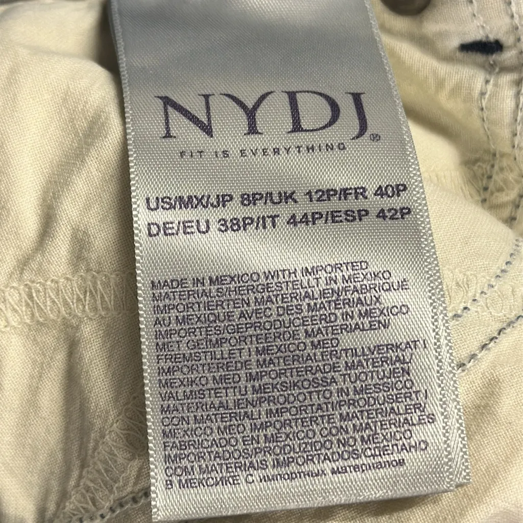 NYDJ Lift Tuck Technology Marilyn Straight Cuffed Crop Blue Jeans Petite 8 - Image 10