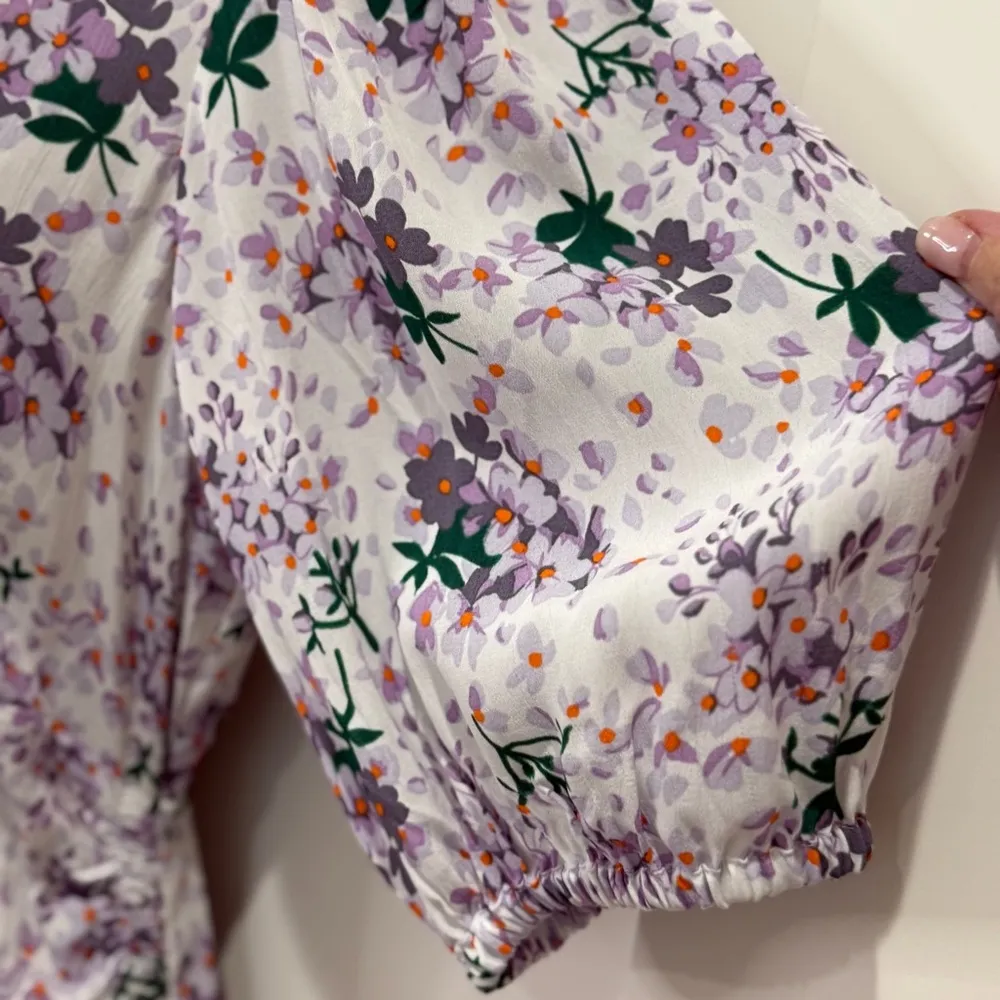 NWT ByTimo Maxi Dress XL Summer Floral Purple Garden Party - Image 10