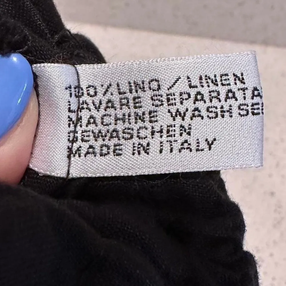 NWT Casa Mastro Black White Strapless Jumpsuit Sz Medium‎ Linen Italy Positano - Image 8