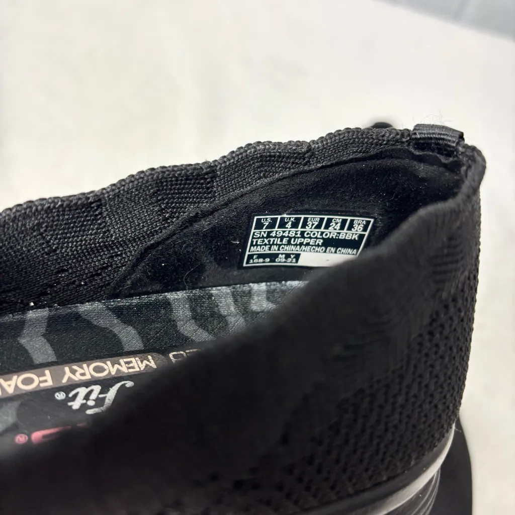 Skechers Seager Stat Black Slip On Loafer Comfort Shoes Women’s US 7 Memory Foam - Image 5