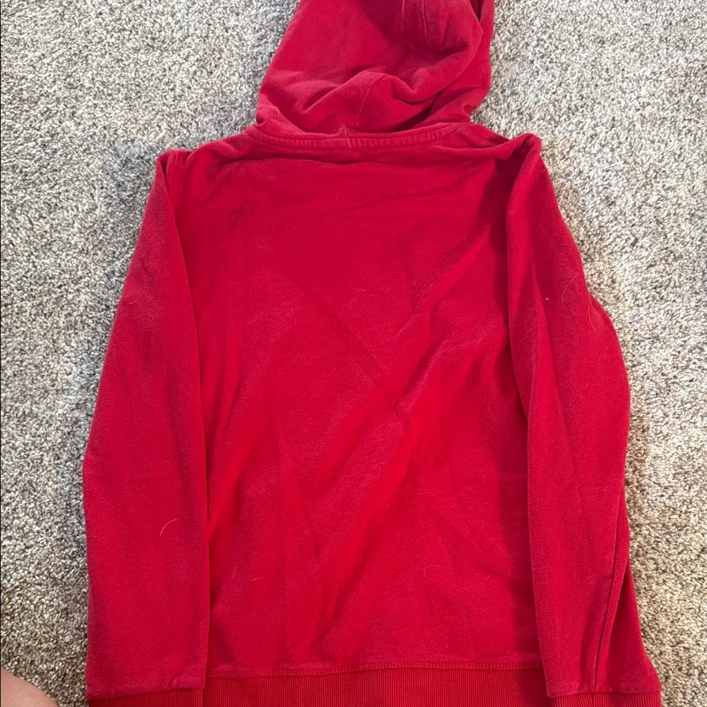 Tommy Hilfiger Red Zip-Up Hoodie - Image 6