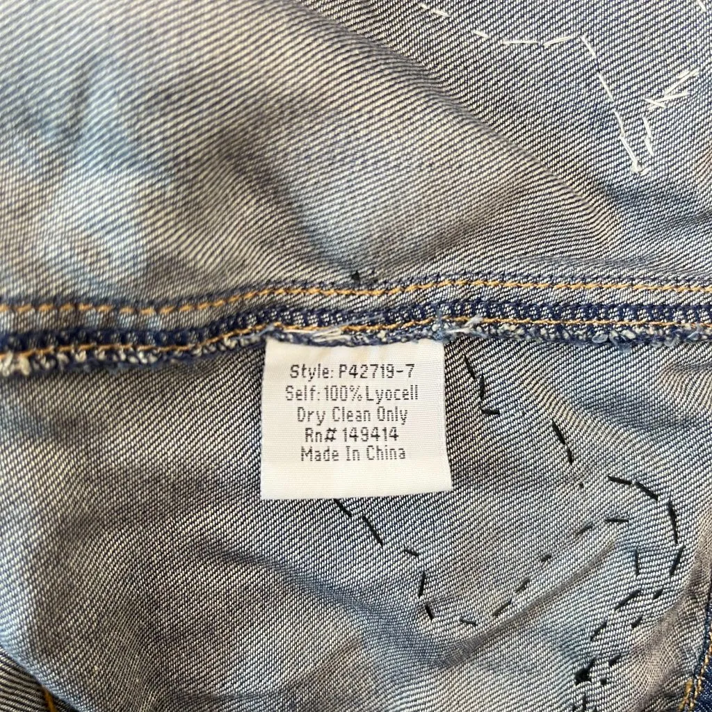 NWOT Johnny Was Ziva Denim Jacket Embroidered Beaded Blue Shirt Size M - Image 14