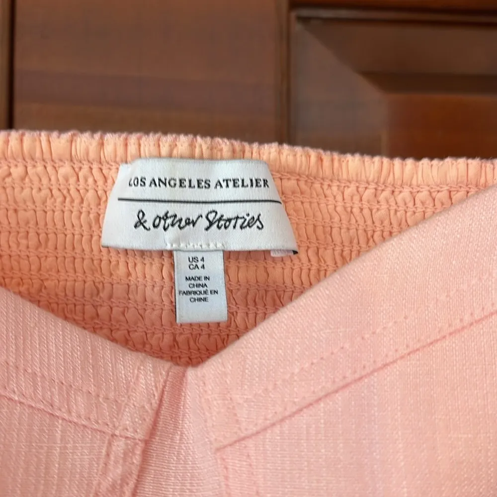 & Other Stories smocked crop top size 4 - Image 2