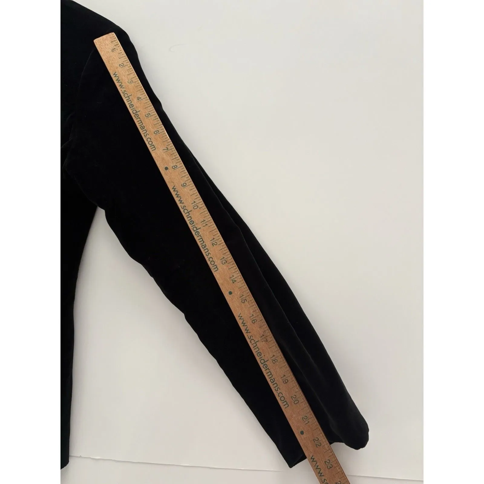 Vintage Black Velvet Blazer Size 9 Two Button Dark Romance GothV Victorian - Image 13