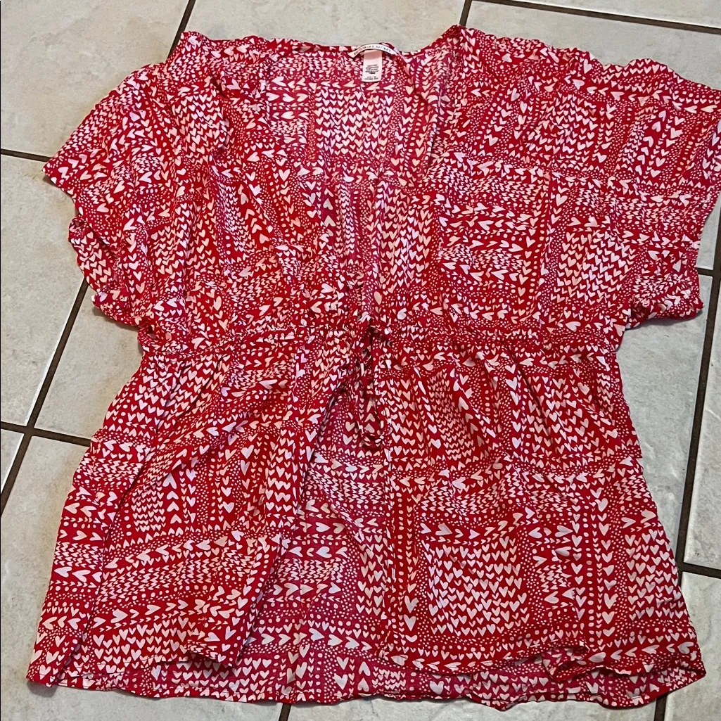 Victoria’s Secret Sweetheart Kimono Valentine Day Patterned Top - Image 3