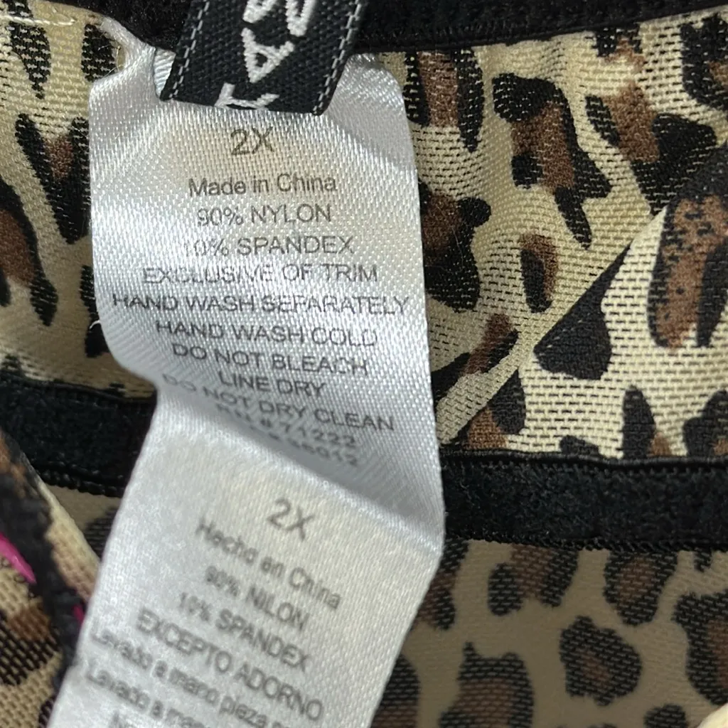 Vintage Y2K Rampage Semi Sheer Mesh Animal Print Cami Lingerie Top Womens 2X - Image 13