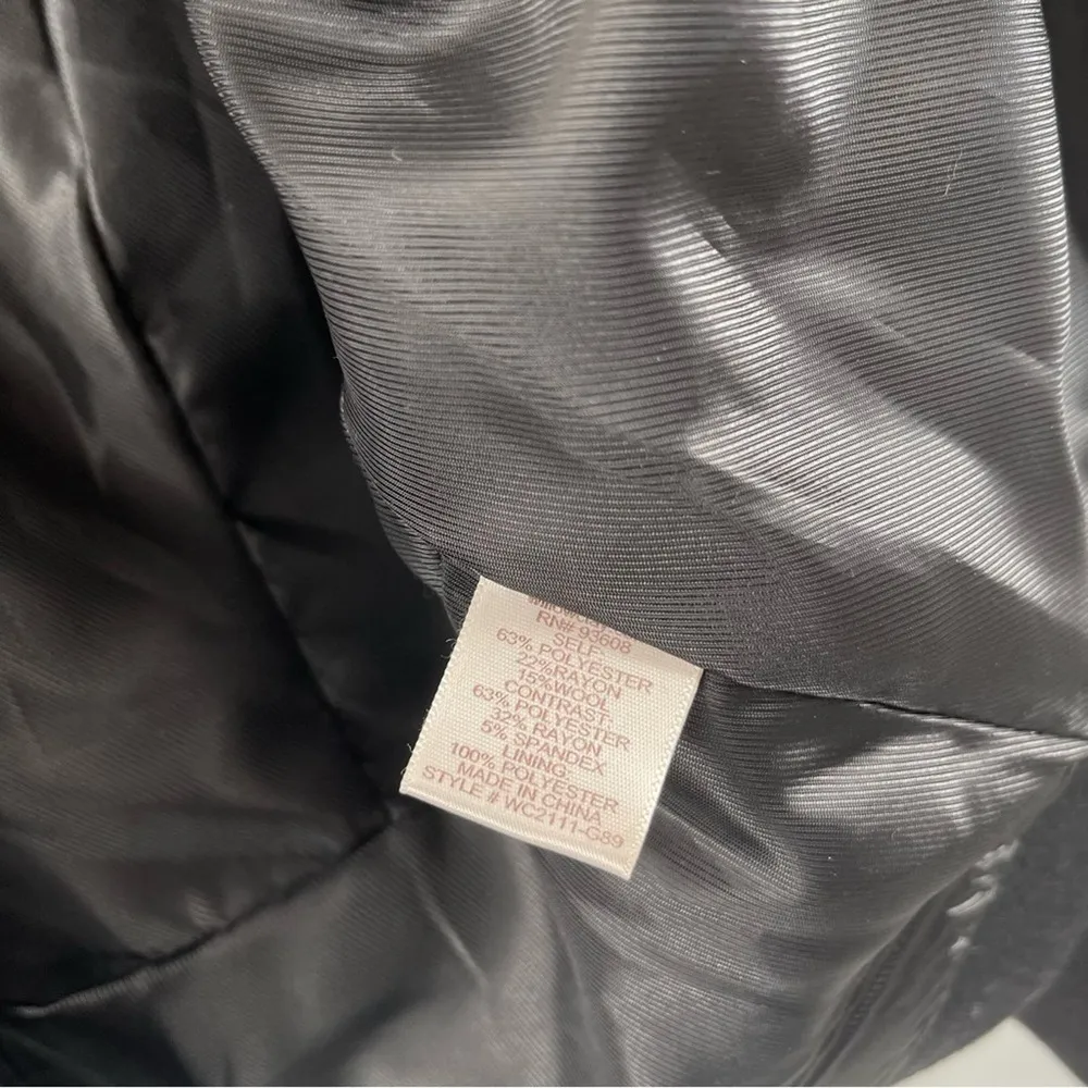 WILLOW & CLAY Blazer Large Wool Blend Navy Black Business Casual Work Office - Image 13