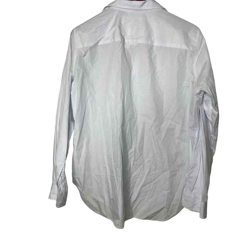 Frank & Eileen FRANK Classic Button-Up Blue micro check Shirt sz L - Image 3