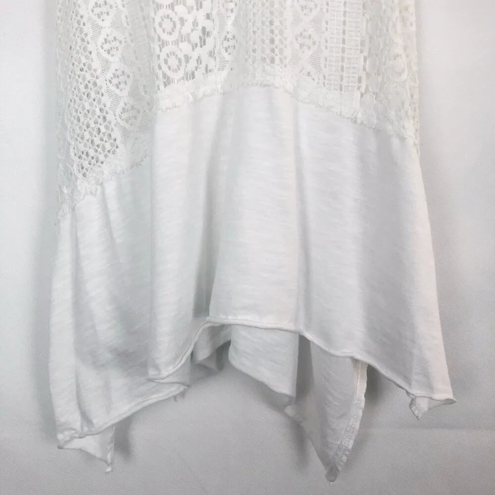 Hollister Babydoll Crochet Top Womens XS Beach Bohemian Nautical Coastal Cowgirl - Image 5