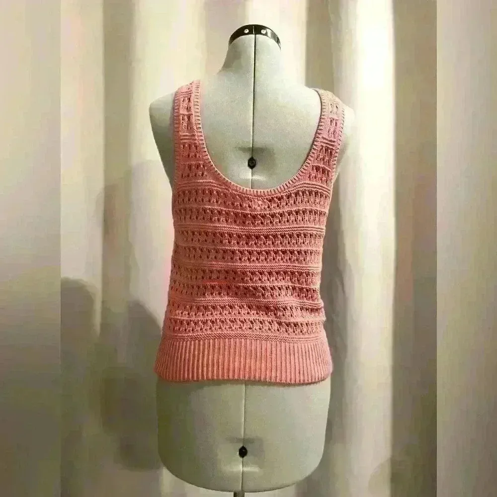 Women’s Old Navy Pink See Through Tank Top - Image 3