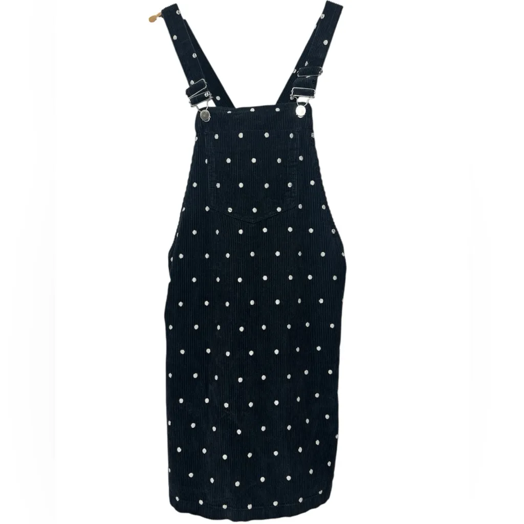 Topshop Polkadot Corduroy Overall Dress - Image 2