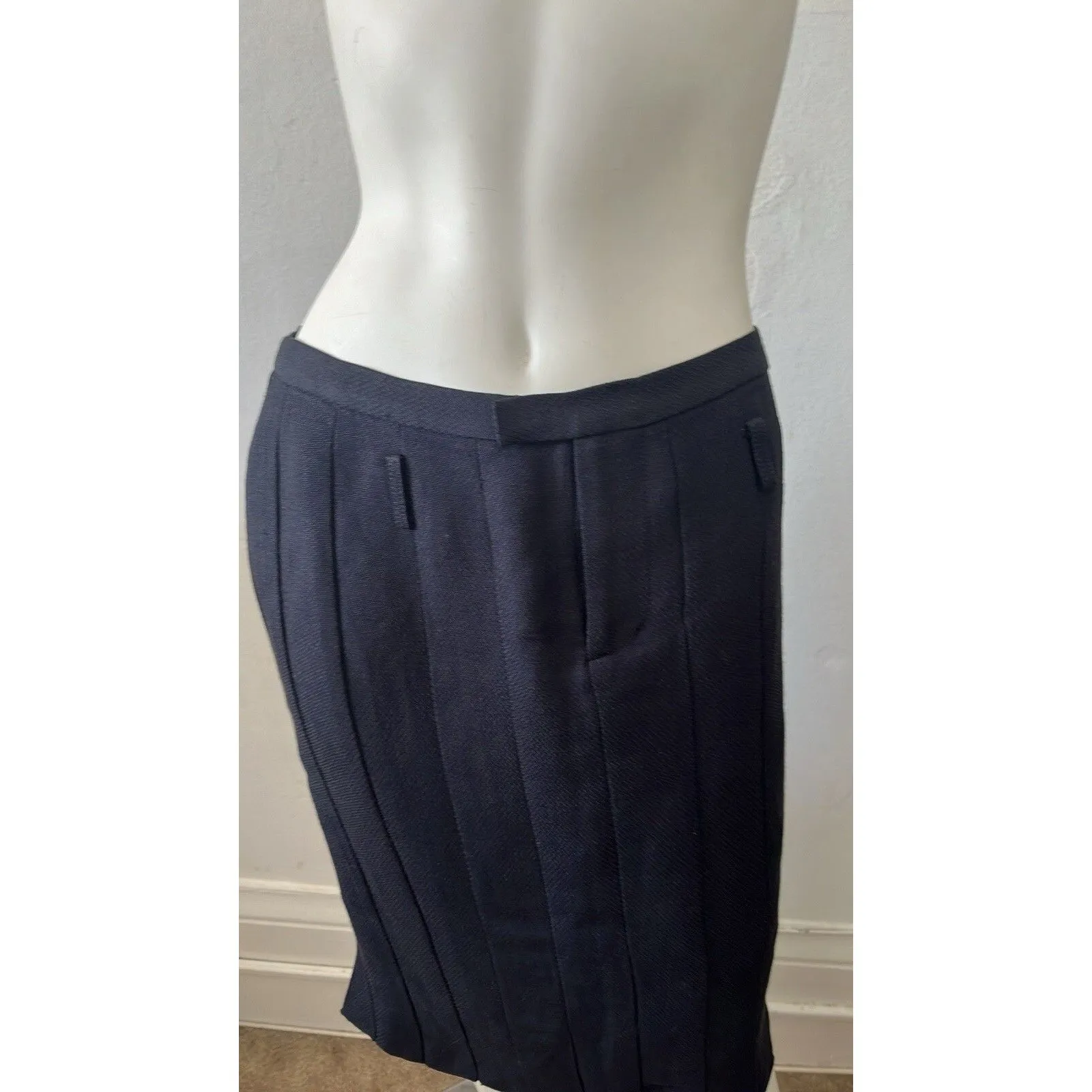Undercover Jun Takashi Womens Pencil skirt size 2 pleated academic quiet luxury Blue - Image 9