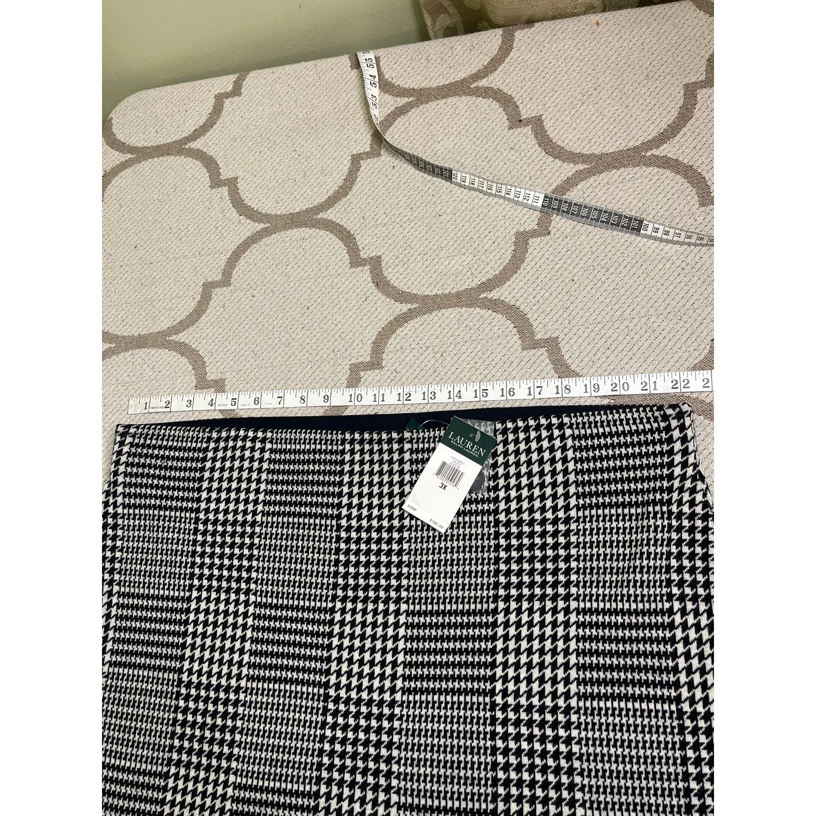 Lauren Ralph Lauren Wool Glen plaid midi pencil skirt, size 3X, MSRP $165, NWT - Image 10