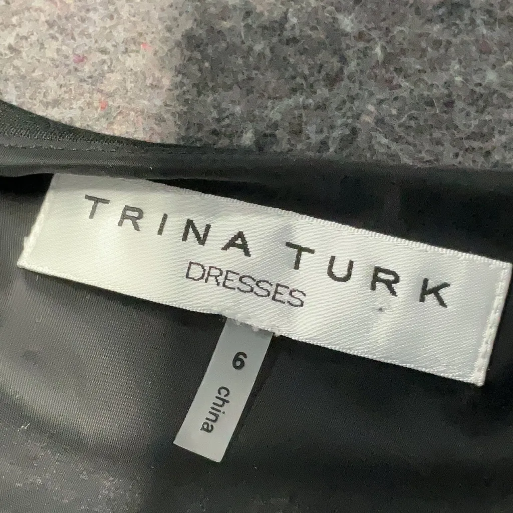 Trina Turk Black Front Bow Sleeveless Cocktail Party Holiday Dress Size 6 Small - Image 7