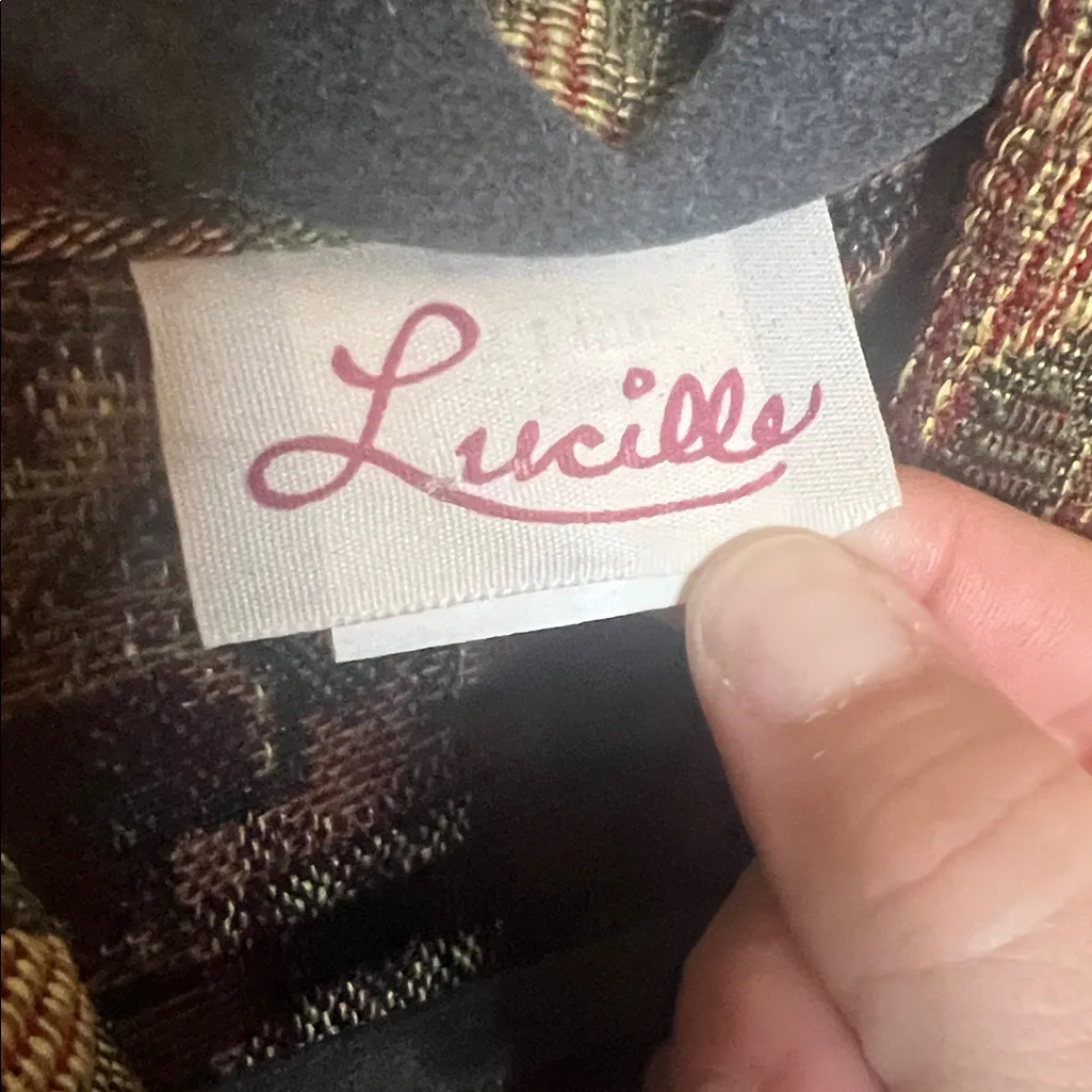 Vintage Lucille American Southwestern Concho Tapestry Silver Button Jacket LG Brown - Image 5