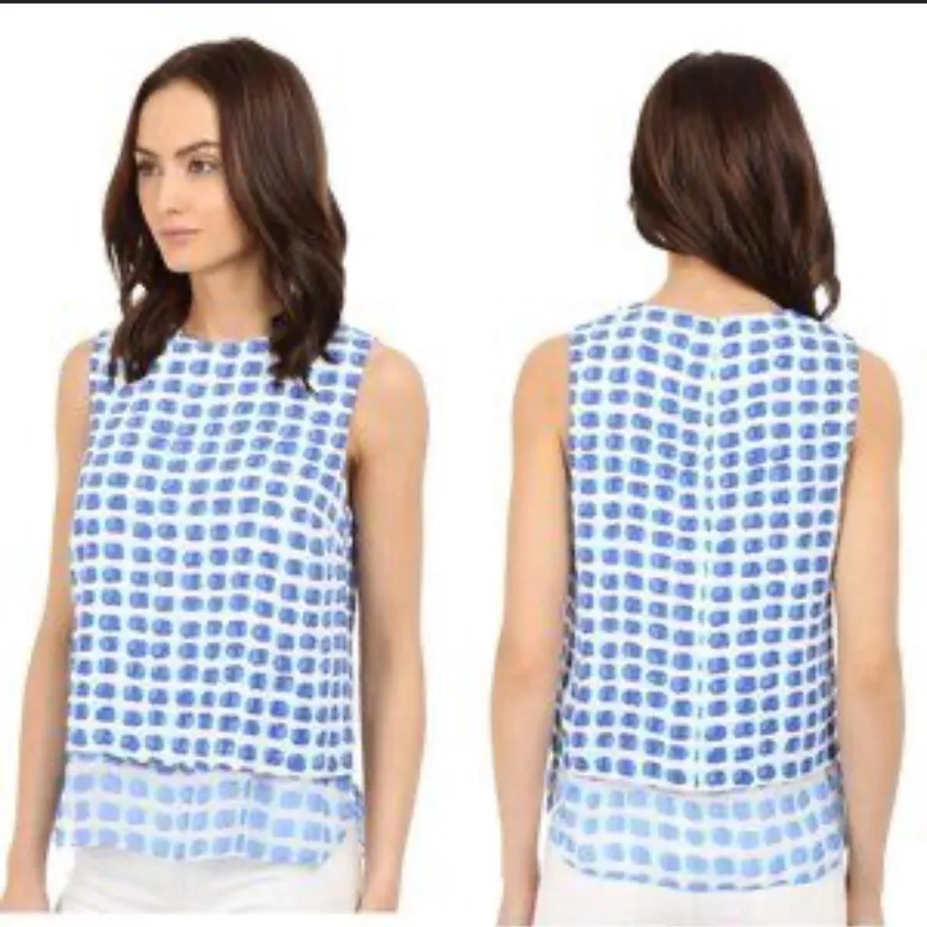 Kate Spade "Island Stamp" Print Double Layer Tank Size Size XS EUC‎ - Image 2