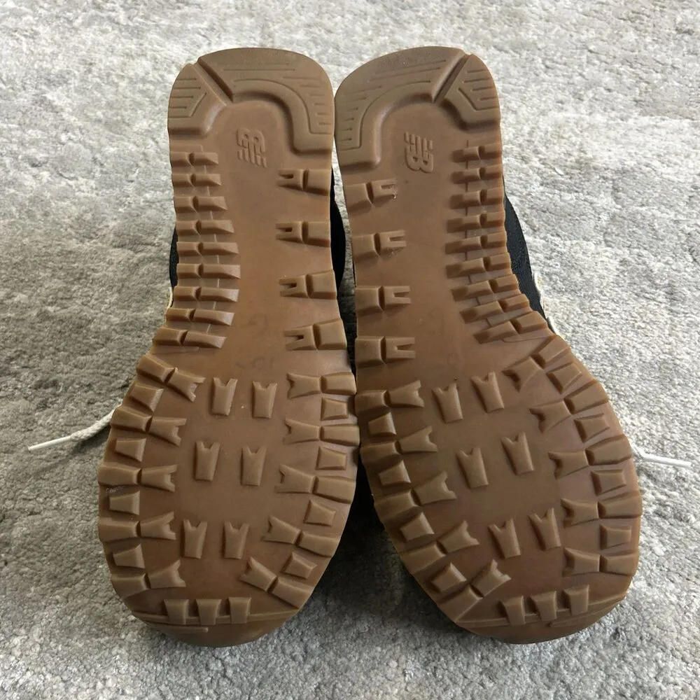 New Balance 574 Shoes Womens 7.5 Black Gold Sneakers WL574JBB - Image 12