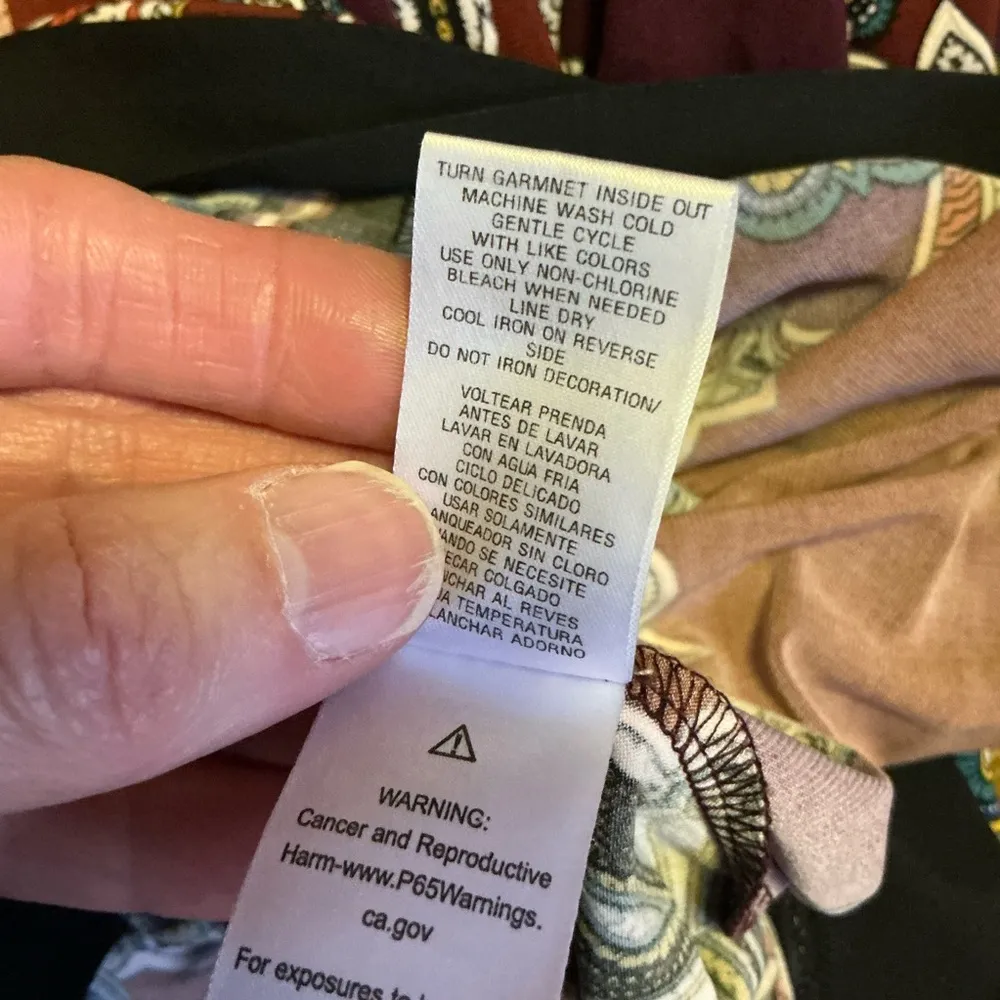 Eliane Rose Ethnic Summer Boho Top Gold Size 1X - Image 5