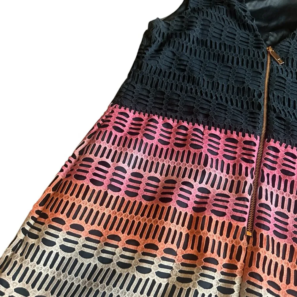 Ted Baker London Dahil Marina Mosaic Lace Tunic Dress Ombre Cocktail Size 4 - Image 8