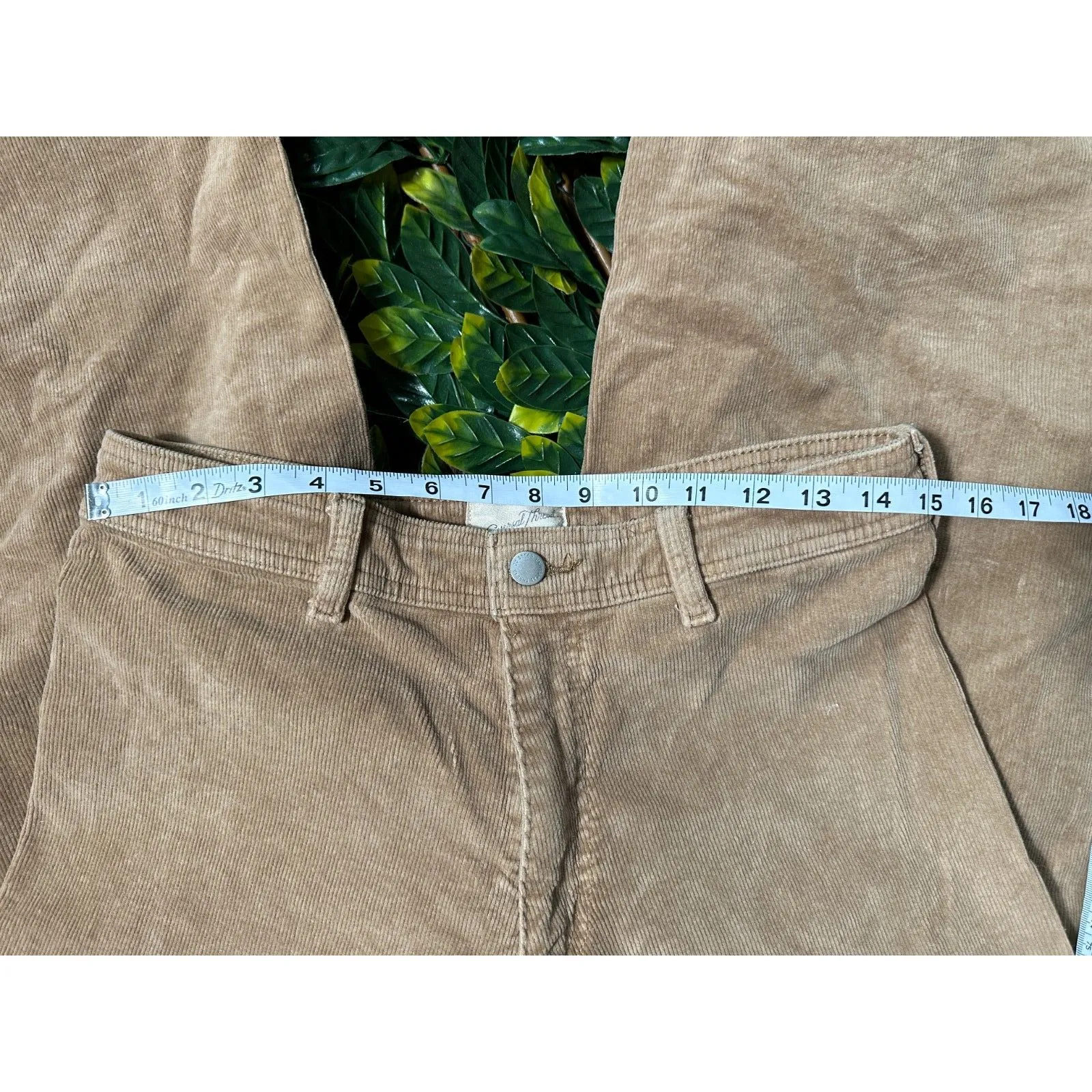 Universal Thread Tan Corderoy Sailor Wide Leg Size 8 - Image 5