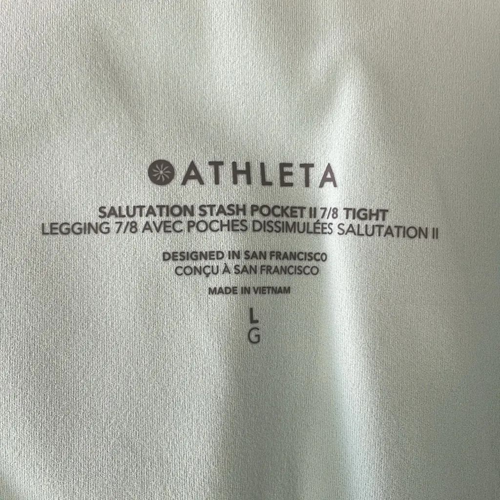 ATHLETA Salutation Stash Pocket II 7/8 Tight Legging in Reef Green Size L NWT - Image 12