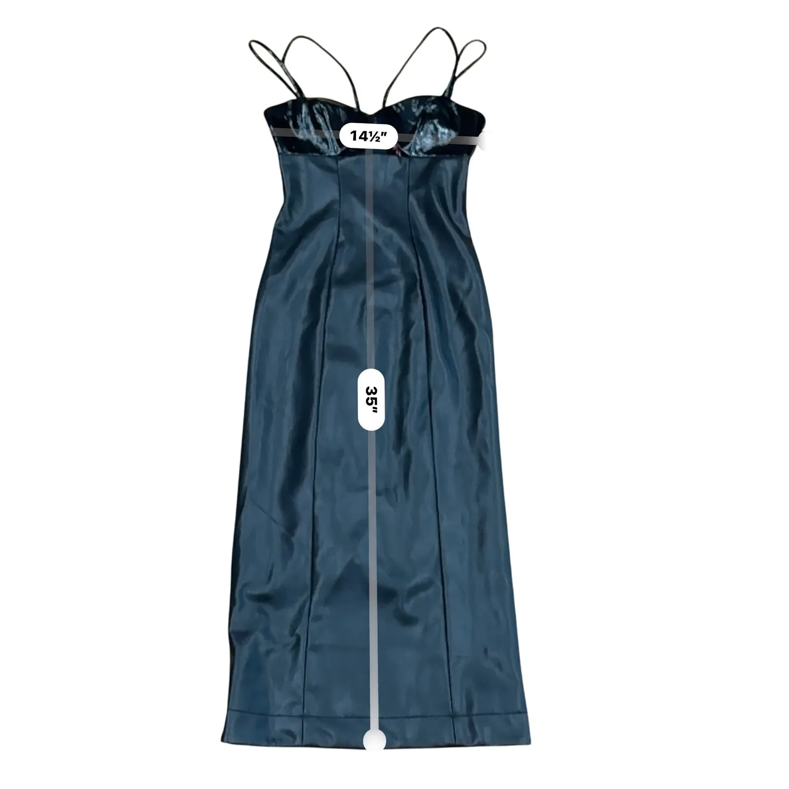 STAUD Sketching cutout bodycon  faux leather /patent-leather midi dress sz 0 - Image 5