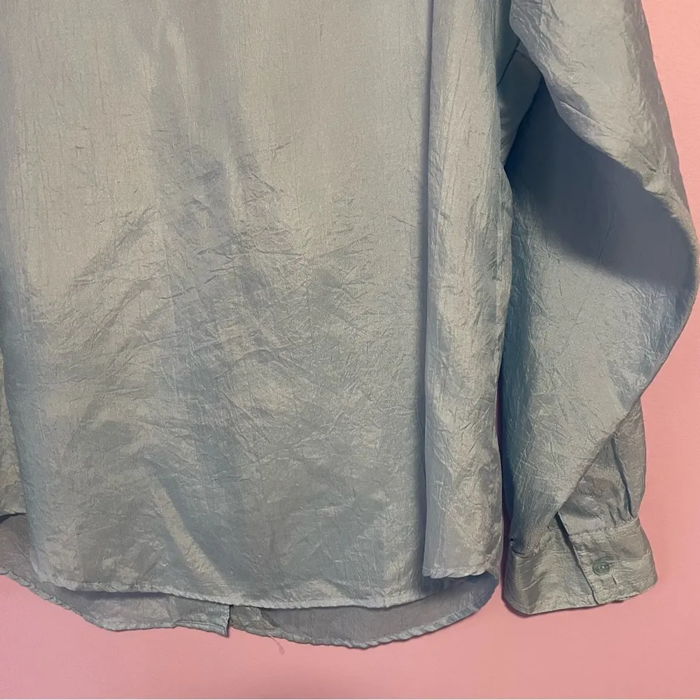 Diane Von Furstenberg L Light Blue Button-Up Shirt - Image 7