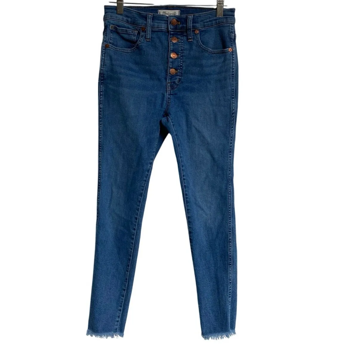 Madewell Petite 10" High-Rise Skinny Crop Jeans| Button-Front‎ TENCEL™ Denim 27P - Image 5