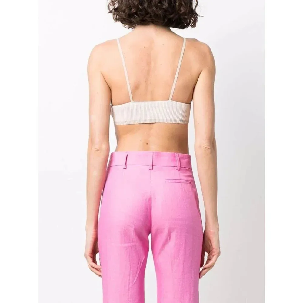 JACQUEMUS Le Bandeau Valensole in Beige Large New Womens Cropped Cami Tank Top - Image 15