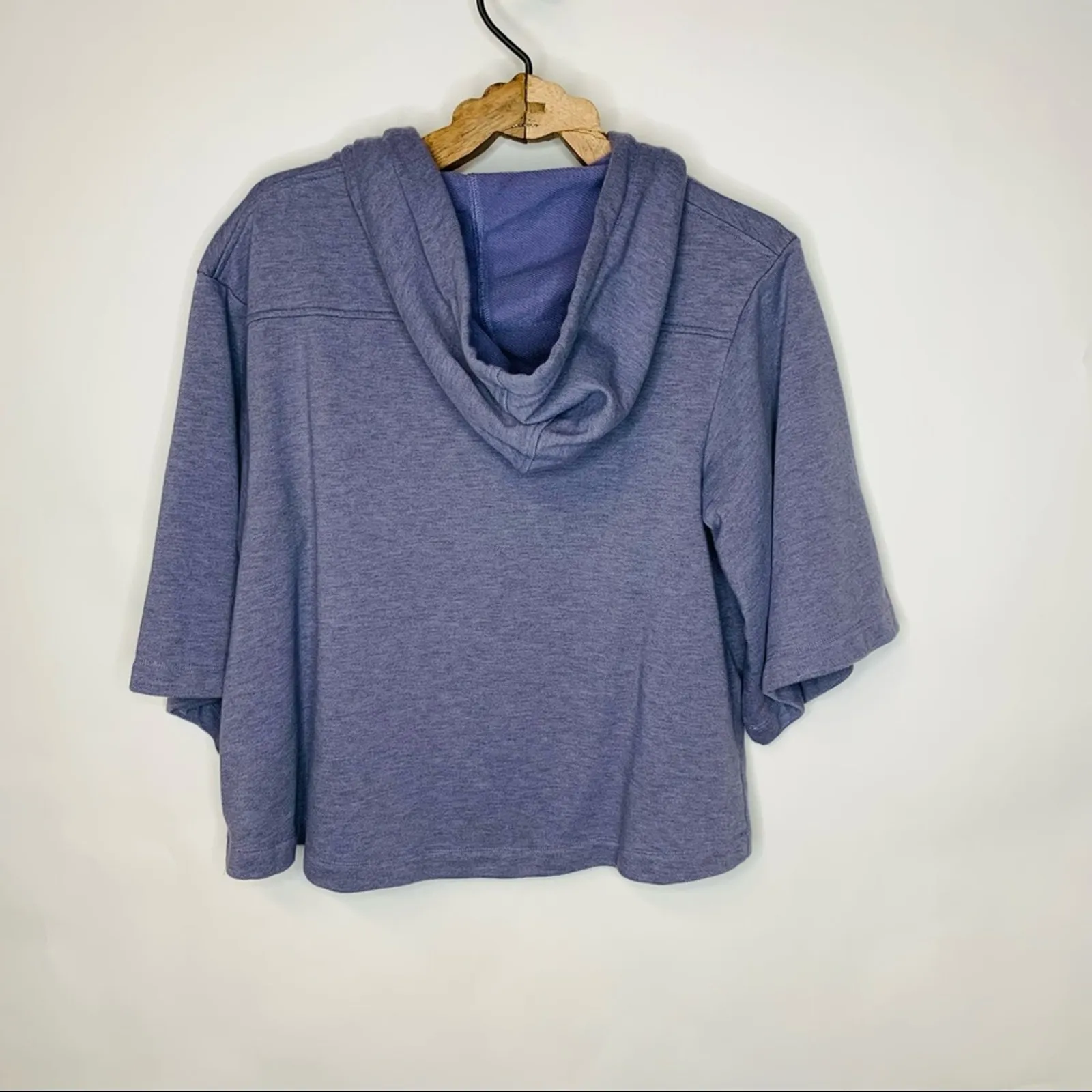 Ideology Grey Short Sleeve Oversized Hoodie Sz Small - Image 8