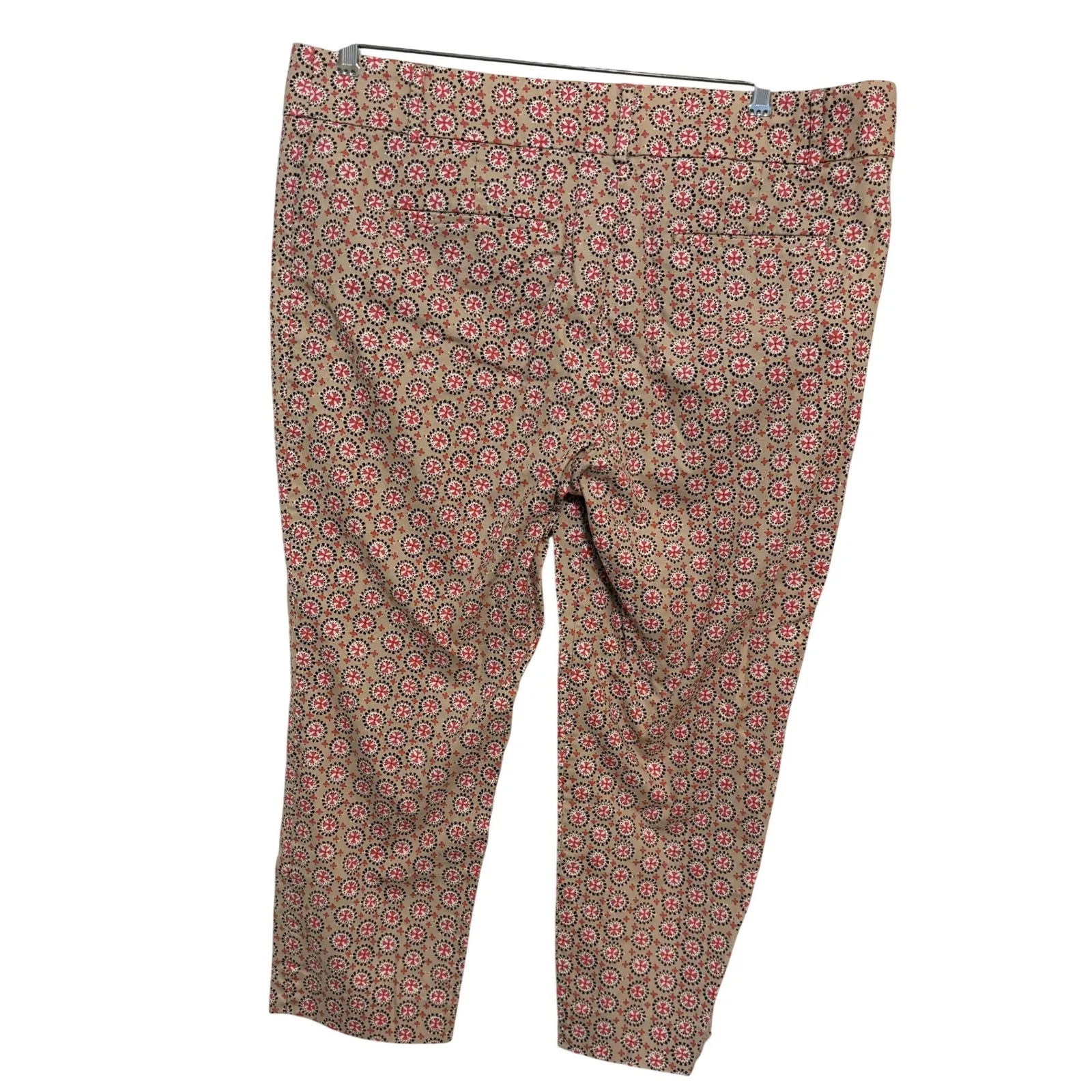 Ann Taylor Loft Marisa Riviera Pants Geometric Cropped Size 14 Preppy Colorful - Image 3