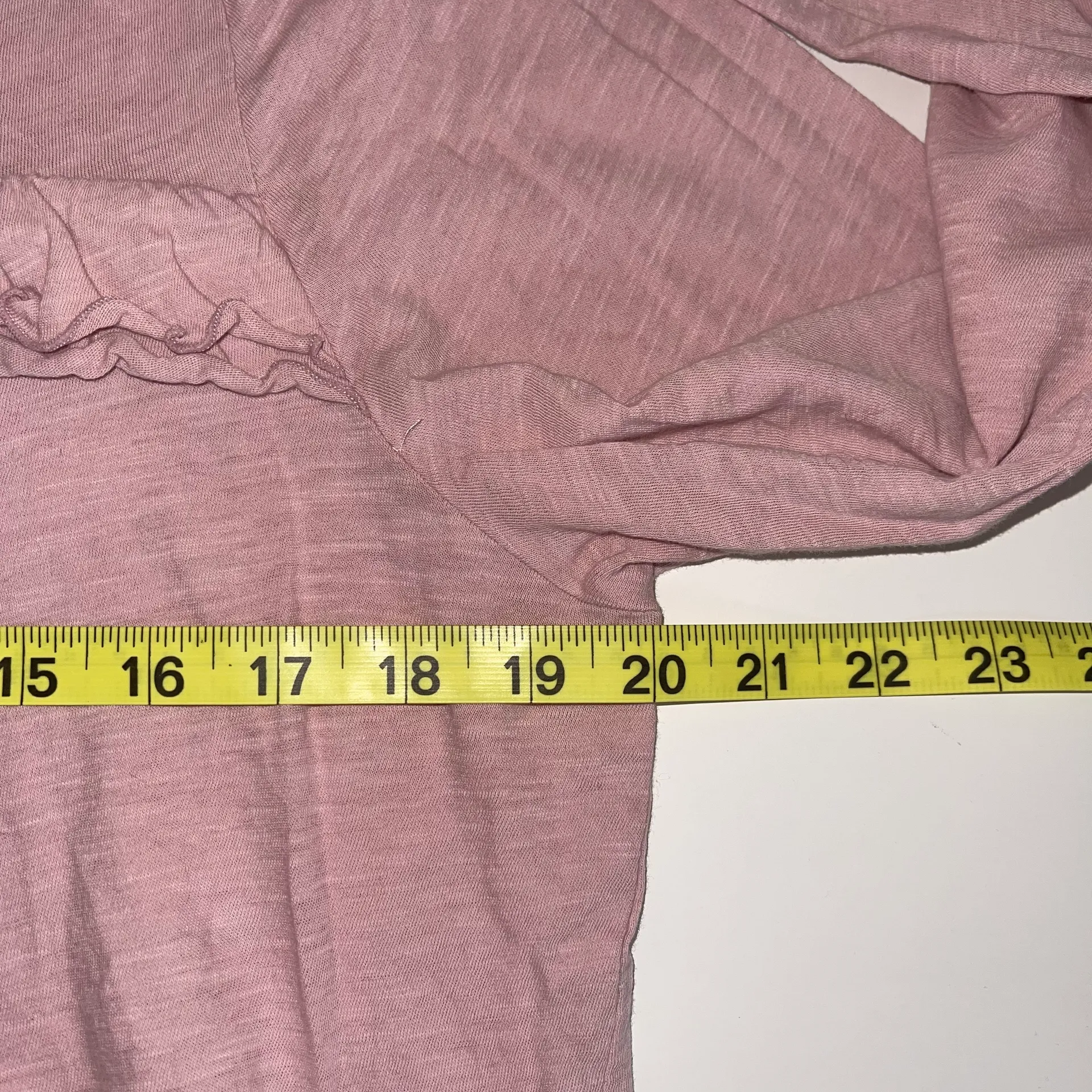 J. Crew Pink Ruffle Front Cotton Top - Image 7