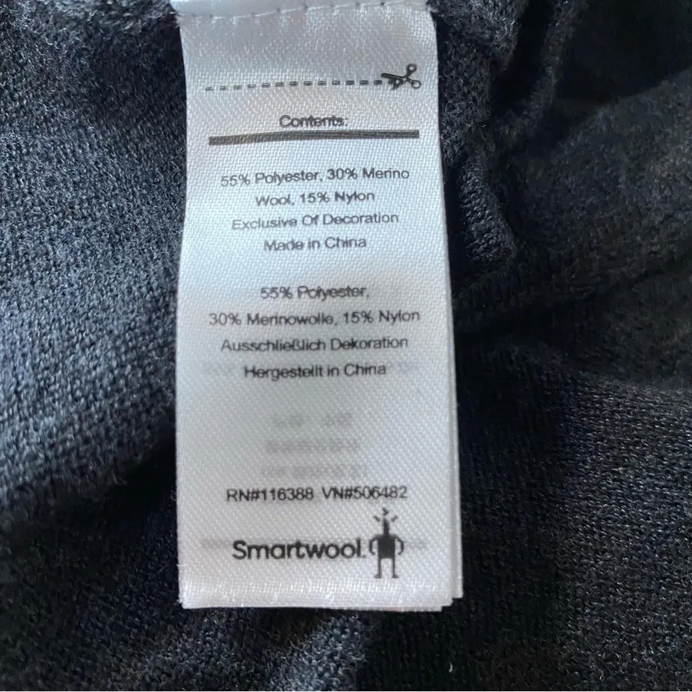Smartwool Women's Shadow Pine Colorblock Sweater Charcoal Heather XS - Image 8