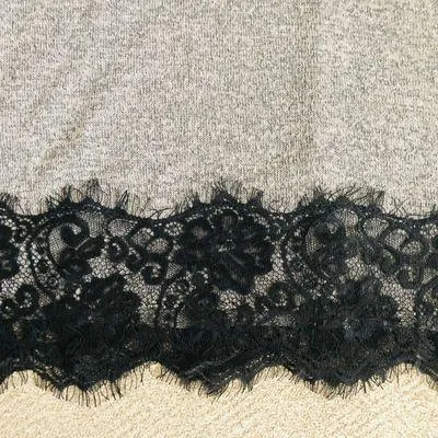 Gray with Black Lace Sweater - Image 5