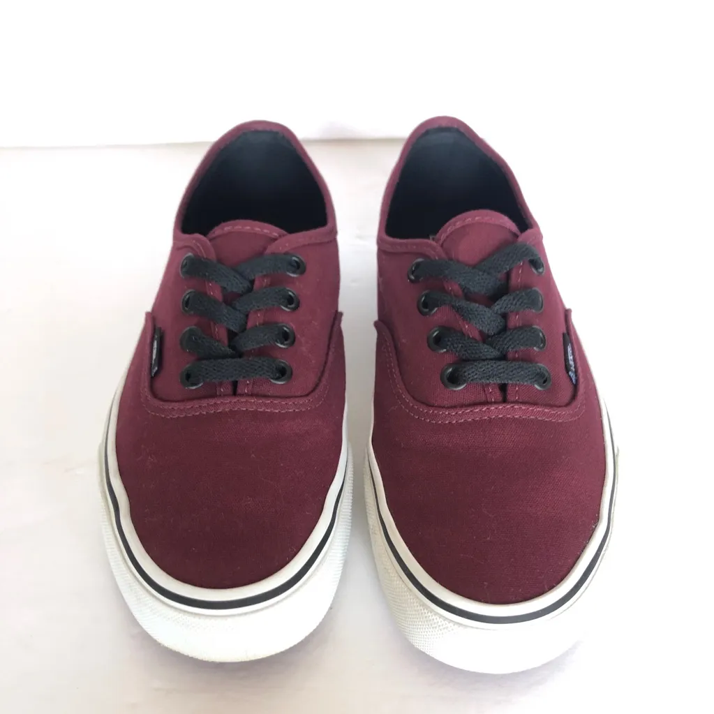 Vans Authentic Lo Burgundy Red Canvas Women Shoes 7.5 - Image 5