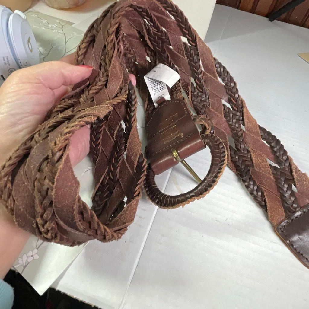 NWT Lucky Brand braided leather belt size S . - Image 8