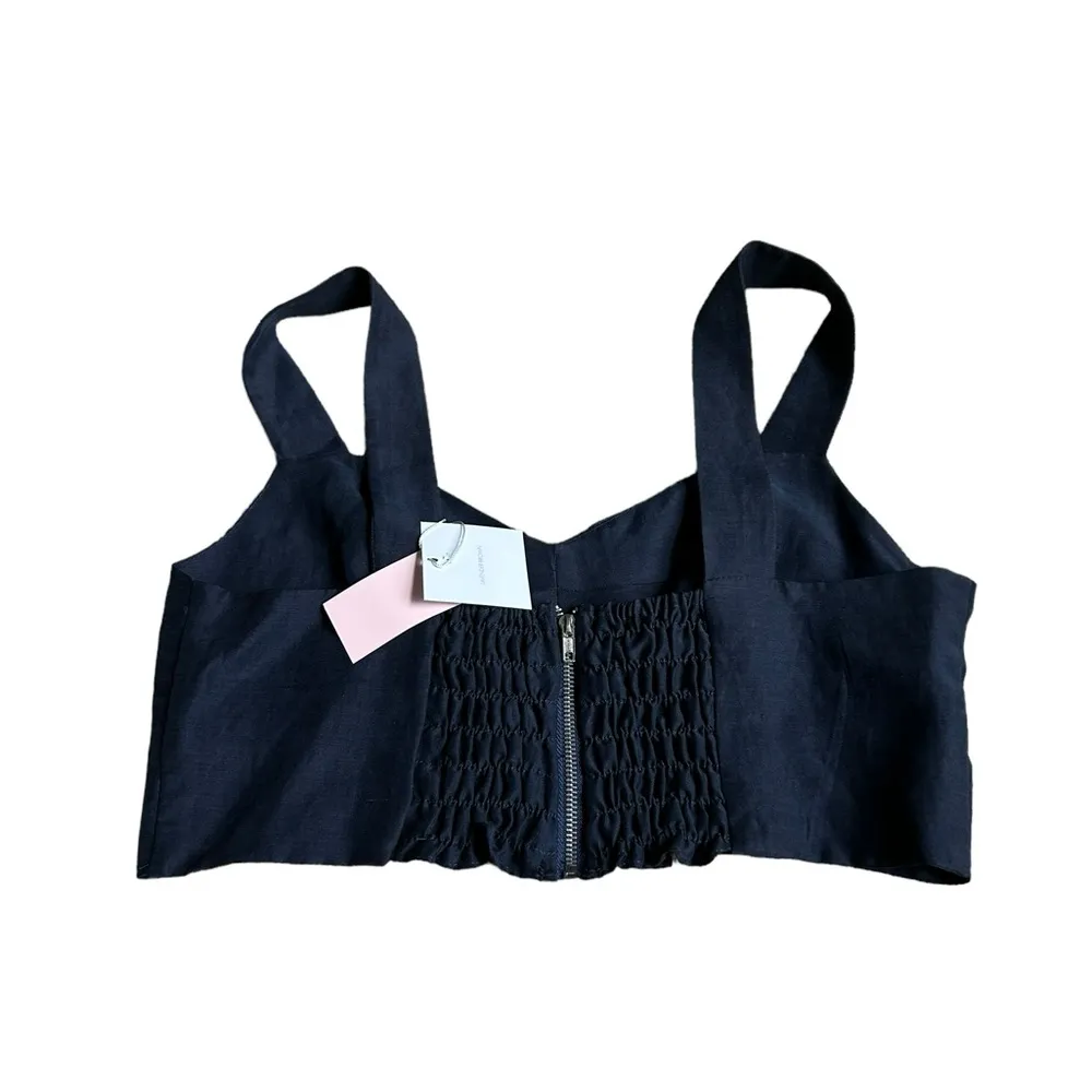 LAVENDER BROWN nwt navy Stella crop top - Image 4