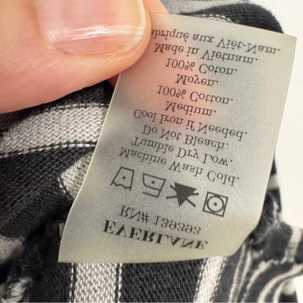 Everlane Black Grey Striped Boat Neck Sweater Womens M Casual Closet Staple Top - Image 7