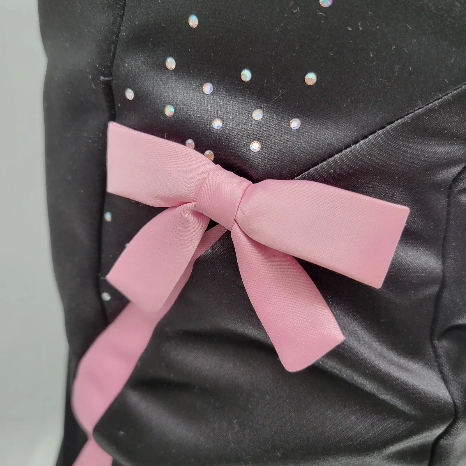 VTG Gunne Sax Jessica McClintock Gown 5/6 Black‎ Pink Satin Fairy Formal Dress Black - Image 7