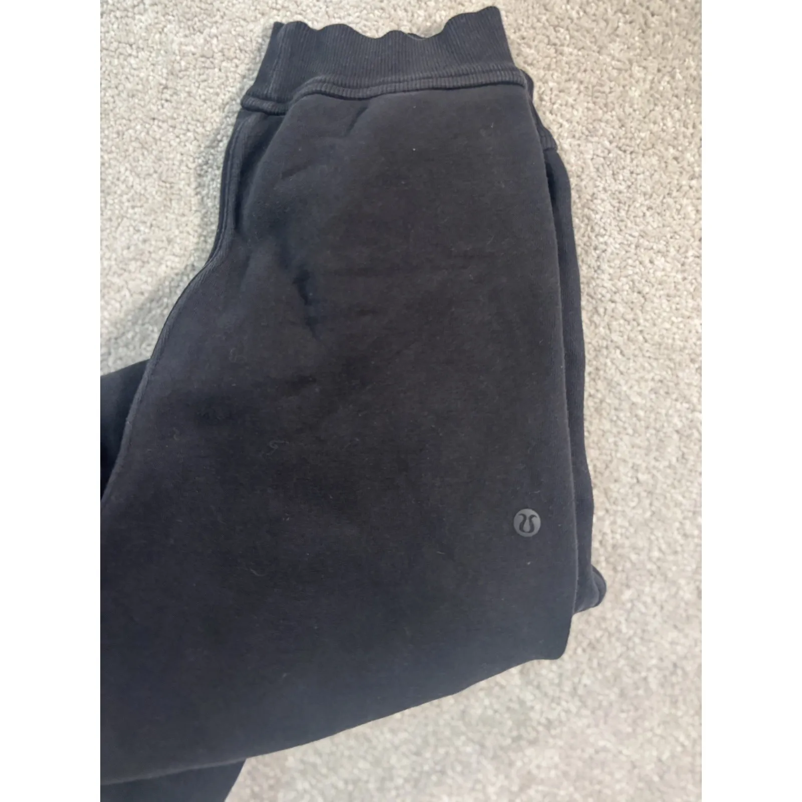 Lululemon Women Jogger Pants Braided Detail High Rise Tapered Black‎ Sz 6 - Image 2