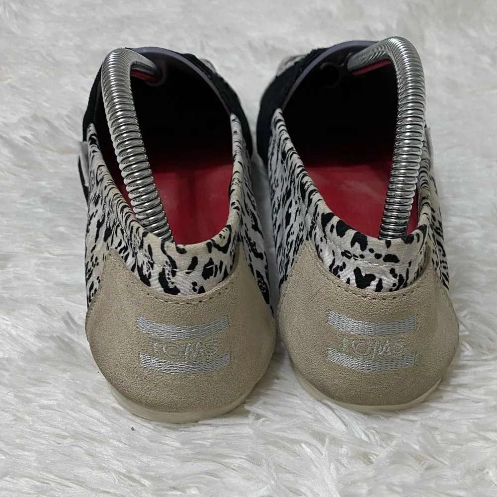 TOMS x Prabal Gurung Collab Shoes Canvas Suede Snow Leopard Slip-On Size 9.5 - Image 4