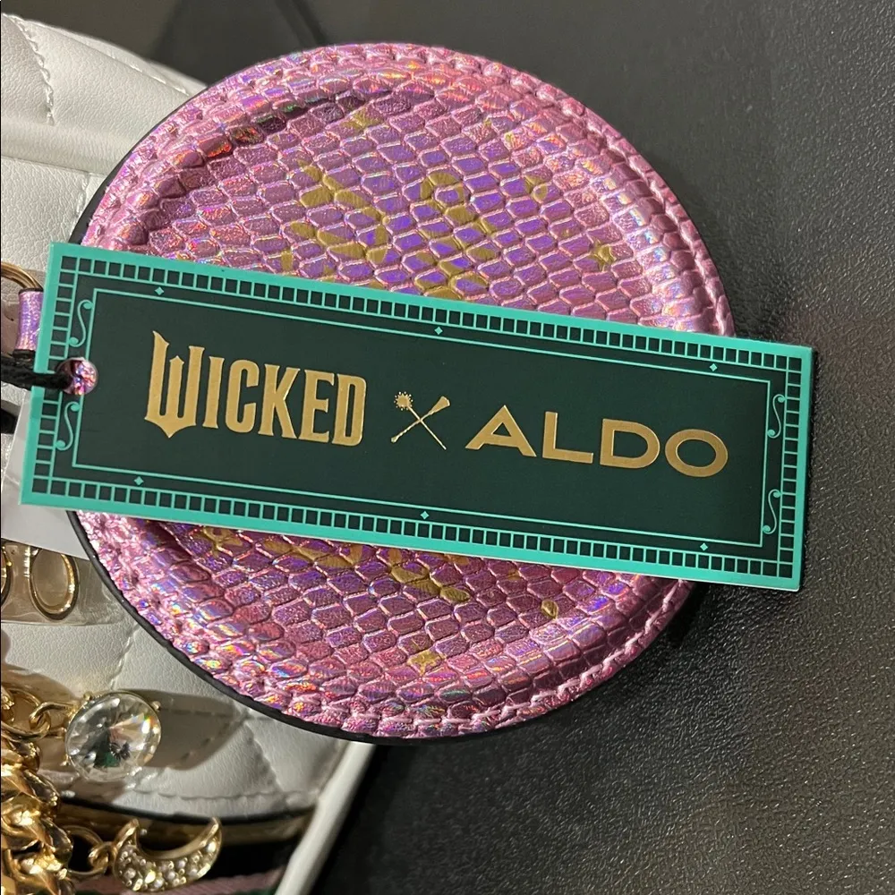 Aldo LE | Wicked Inspired ~ Charms, Crossbody & Pink Dust Bag * Free Socks!! - Image 2