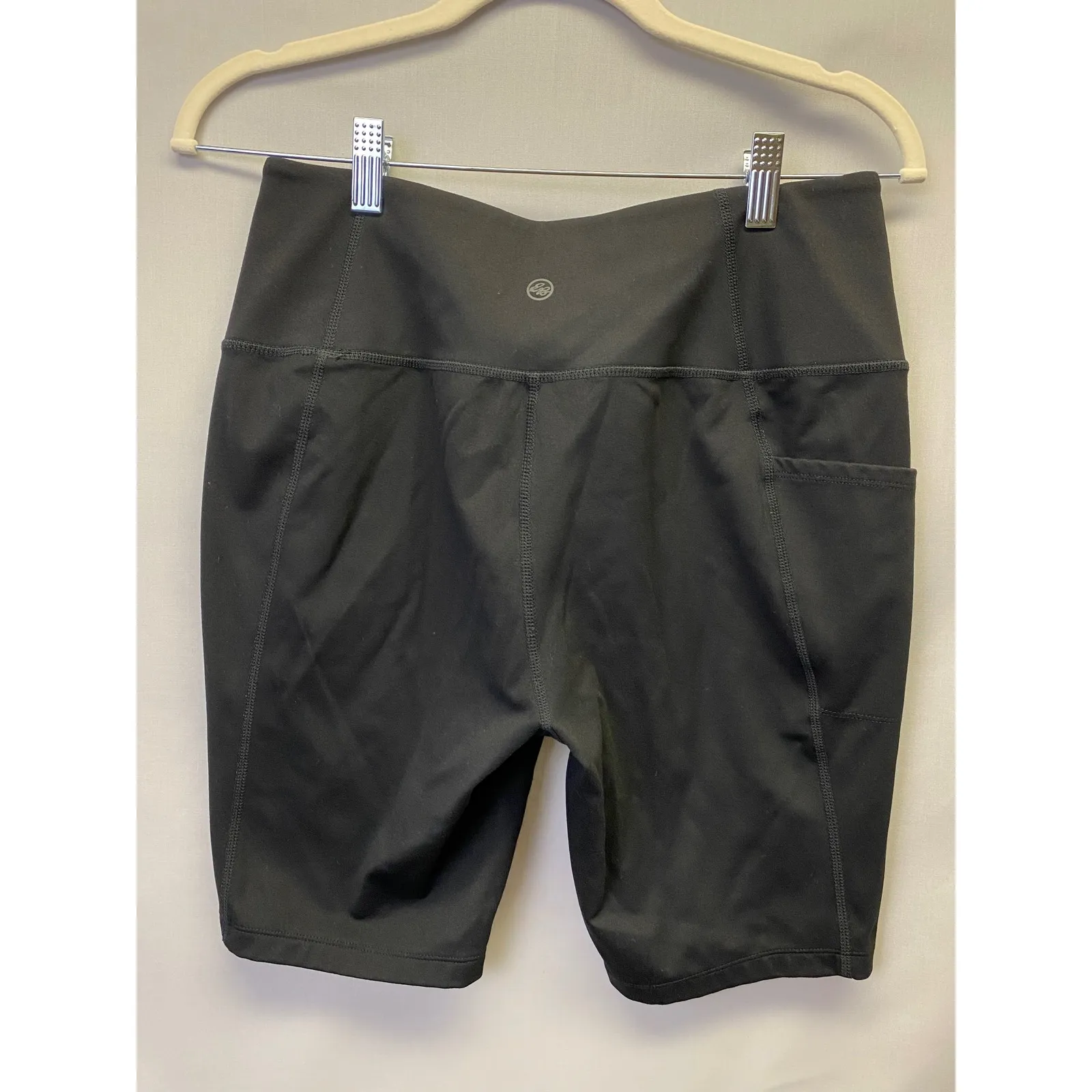 Eddie Bauer Black Bike Shorts Gorpcore Athleisure Minimal Activewear Women's L - Image 5